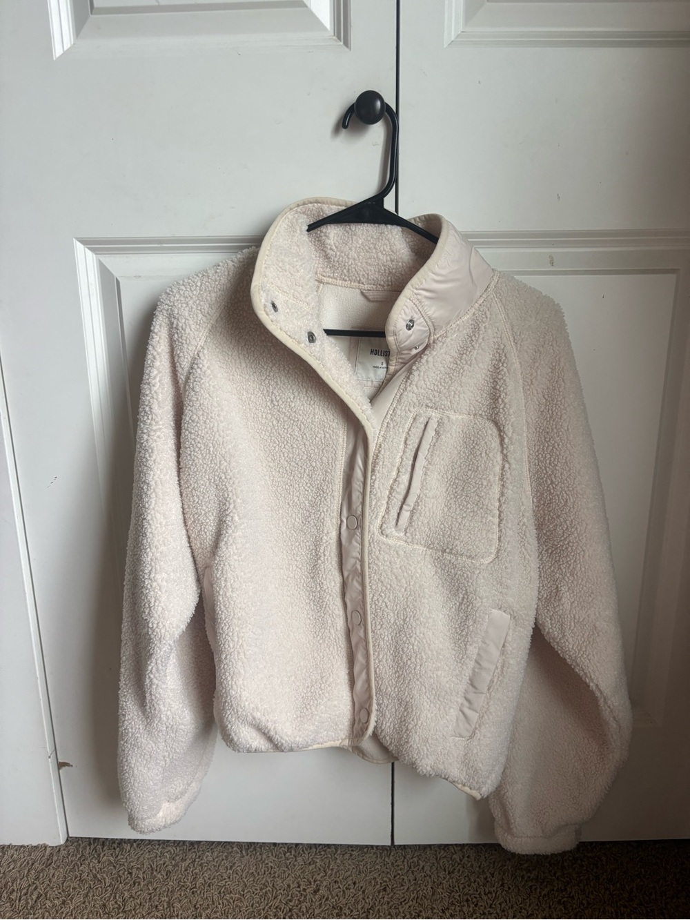 Hollister Cream Sherpa Teddy Jacket